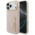 Etui Karl Lagerfeld Karl Script Logo na iPhone 17 Pro Max - różowe