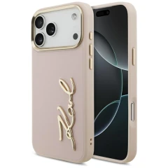Etui Karl Lagerfeld Karl Script Logo na iPhone 17 Pro Max - różowe