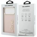 Etui Karl Lagerfeld Karl Script Logo na iPhone 17 Pro Max - różowe