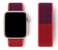 PASEK NYLON DO APPLE WATCH 1-9 SE 38/40/41MM | CZERWONY FIOLET