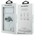 Etui Karl Lagerfeld IML Glitter Karl & Choupette Sketch Logo MagSafe do iPhone 17 Pro Max - przezroczyste