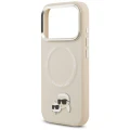 Etui Karl Lagerfeld Karl & Choupette Pins MagSafe do iPhone 17 Pro Max - beżowe
