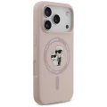 Etui Karl Lagerfeld Silicone Karl&Choupette Ring MagSafe do iPhone 17 Pro - różowe