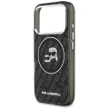 Etui Karl Lagerfeld IML Glitter Karl&Choupette Heads Logo MagSafe na iPhone 17 Pro - czarne