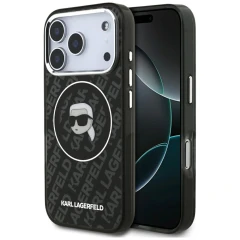 Etui Karl Lagerfeld IML Karl Head Logo MagSafe na iPhone 17 Pro - czarne