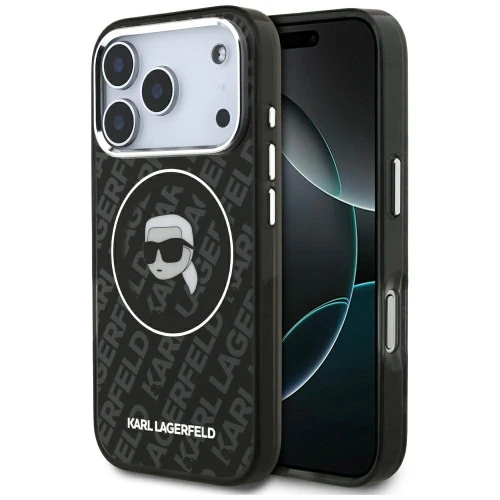 Etui Karl Lagerfeld IML Karl Head Logo MagSafe na iPhone 17 Pro - czarne