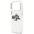 Etui Karl Lagerfeld IML Glitter Karl & Choupette Sketch Logo MagSafe na iPhone 17 Pro - przezroczyste