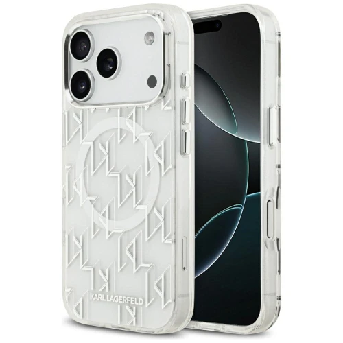 Etui Karl Lagerfeld IML KL Monogram MagSafe na iPhone 17 Pro - białe