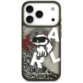 Etui Karl Lagerfeld Liquid Glitter Choupette Logo MagSafe na iPhone 17 Pro - czarne