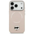 Etui Karl Lagerfeld Choupette Pin MagSafe do iPhone 17 Pro - różowe