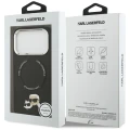 Etui Karl Lagerfeld Karl & Choupette Pins MagSafe do iPhone 17 Pro - czarne