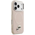 Etui Karl Lagerfeld Karl & Choupette Pins MagSafe do iPhone 17 Pro - różowe