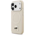 Etui Karl Lagerfeld Karl Pin MagSafe do iPhone 17 Pro - beżowe