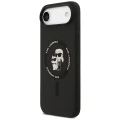 Etui Karl Lagerfeld Silicone Karl&Choupette Ring MagSafe do iPhone 17 Air - czarne