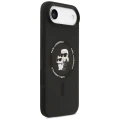 Etui Karl Lagerfeld Silicone Karl&Choupette Ring MagSafe do iPhone 17 Air - czarne