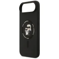Etui Karl Lagerfeld Silicone Karl&Choupette Ring MagSafe do iPhone 17 Air - czarne
