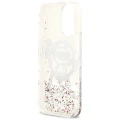 Etui Karl Lagerfeld Liquid Glitter Choupette Logo MagSafe na iPhone 17 - przezroczyste