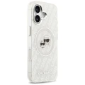 Etui Karl Lagerfeld IML Glitter Karl & Choupette Heads Logo MagSafe na iPhone 17 - szare