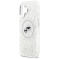 Etui Karl Lagerfeld IML Glitter Karl & Choupette Heads Logo MagSafe na iPhone 17 - szare