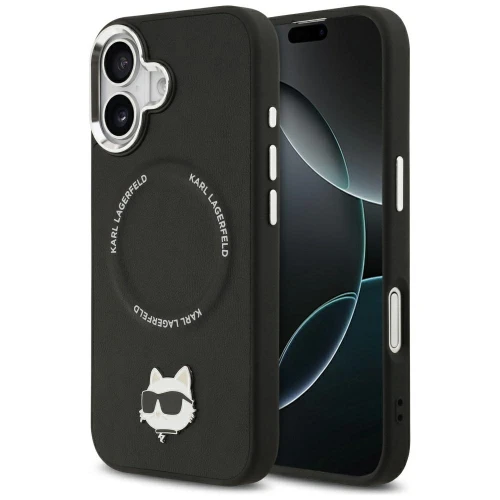 Etui Karl Lagerfeld Choupette Pin MagSafe do iPhone 17 - czarne
