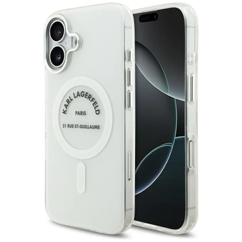 Etui Karl Lagerfeld IML Karl RSG Logo MagSafe do iPhone 17 - przezroczyste