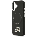 Etui Karl Lagerfeld Karl & Choupette Pins MagSafe do iPhone 17 - czarne