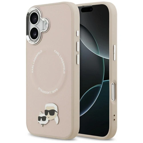 Etui Karl Lagerfeld Karl & Choupette Pins MagSafe do iPhone 17 różowe