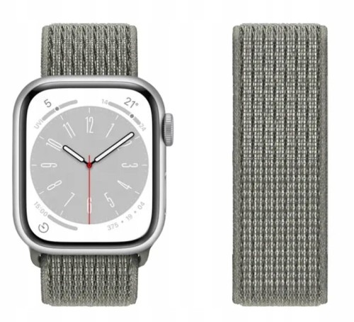 PASEK NYLON DO APPLE WATCH 1-9 SE ULTRA 42/44/45/49MM | ŚWIERKOWA MGŁA