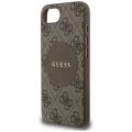 Etui Guess 4G Circle Classic Logo MagSafe na iPhone 16e - brązowe