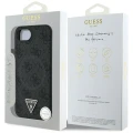 Etui Guess 4G Ring Triangle Logo MagSafe na iPhone 16e - czarne