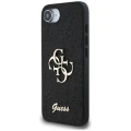 Etui Guess Fixed Glitter Big 4G na iPhone 16e - czarne