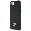 Etui Guess Grained Triangle MagSafe na iPhone 16e - czarne