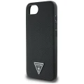 Etui Guess Grained Triangle MagSafe na iPhone 16e - czarne