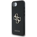 Etui Guess PU Grained 4G Metal Logo na iPhone 16e - czarne