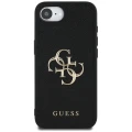 Etui Guess PU Grained 4G Metal Logo na iPhone 16e - czarne