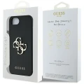 Etui Guess PU Grained 4G Metal Logo na iPhone 16e - czarne
