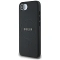 Etui Guess PU Grained Classic Logo z MagSafe na iPhone 16e - czarne