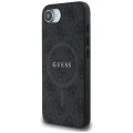 Etui Guess PU Leather 4G Colored Ring z MagSafe na iPhone 16e - czarne