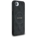 Etui Guess PU Leather 4G Colored Ring z MagSafe na iPhone 16e - czarne