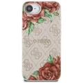 Etui Guess 4G Flowers Print MagSafe na iPhone 16e - różowe