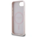 Etui Guess Grained Hot Stamp Peony Triangle Logo MagSafe na iPhone 16e - beżowe