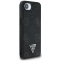Etui Guess Grained Hot Stamp Peony Triangle Logo MagSafe na iPhone 16e - czarne