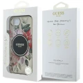Etui Guess IML Flowers MagSafe na iPhone 16e - czarne