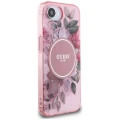 Etui Guess IML Flowers MagSafe na iPhone 16e - różowe