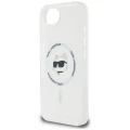 Etui Karl Lagerfeld IML Metal Choupette Head MagSafe na iPhone 16e - białe