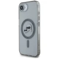 Etui Karl Lagerfeld IML Metal Karl & Choupette Heads MagSafe na iPhone 16e - czarne