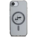 Etui Karl Lagerfeld IML Metal Karl & Choupette Heads MagSafe na iPhone 16e - czarne