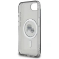 Etui Karl Lagerfeld IML Metal Karl & Choupette Heads MagSafe na iPhone 16e - czarne