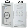 Etui Karl Lagerfeld IML Metal Karl & Choupette Heads MagSafe na iPhone 16e - czarne