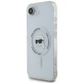 Etui Karl Lagerfeld IML Metal Karl Head MagSafe na iPhone 16e biały